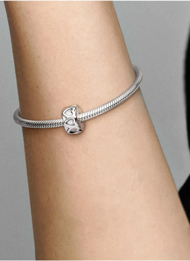 Sterling Silver Pavé Cubic Zirconia Clip Charm for Bracelet – image 7