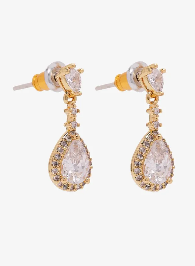 Diamante Embellished Drop Earrings – image 2