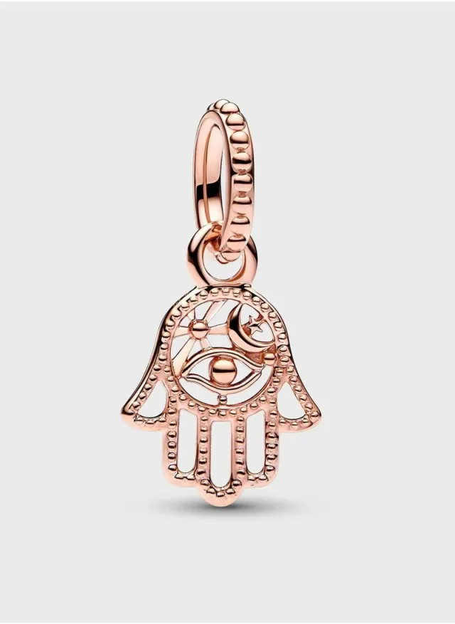 Sterling Silver Hamsa Hand Dangle Charm for Pandora Bracelet