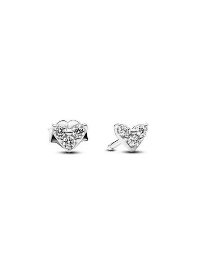 Triple Heart Stud Earrings