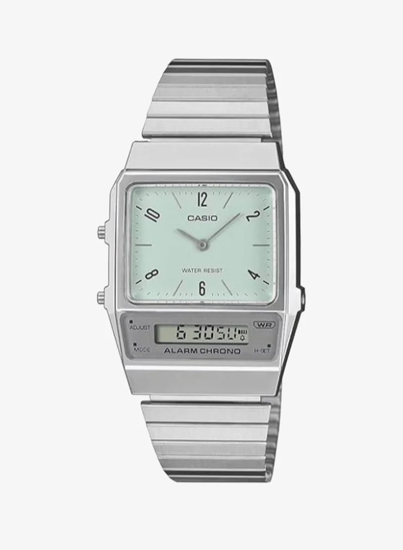 AQ-800E-3ADF ساعة ستانلس ستيل 32.1 مم أخضر