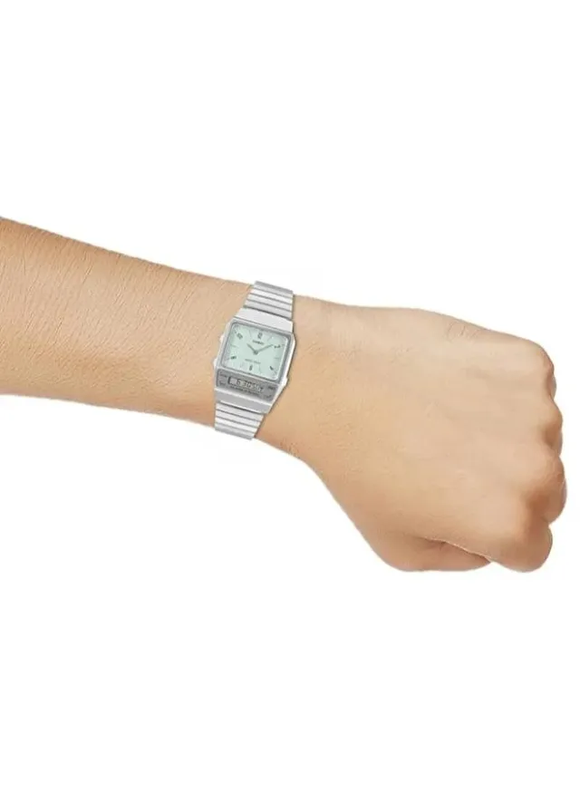 AQ-800E-3ADF ساعة ستانلس ستيل 32.1 مم أخضر – صورة 6