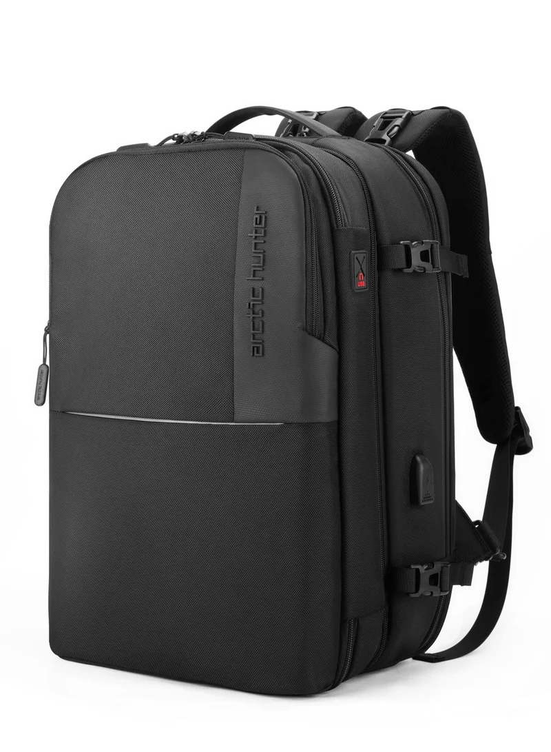 3-in-1 Convertible Travel Backpack with USB Port Black