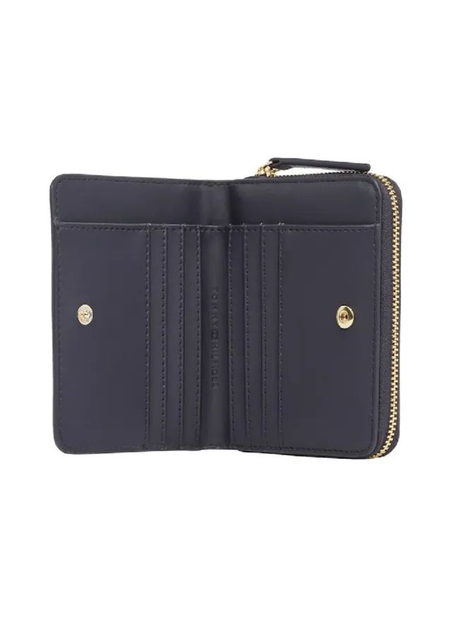 Black Faux Leather Zip-Around Wallet with 8 Card Slots and Coin Pocket – image 3
