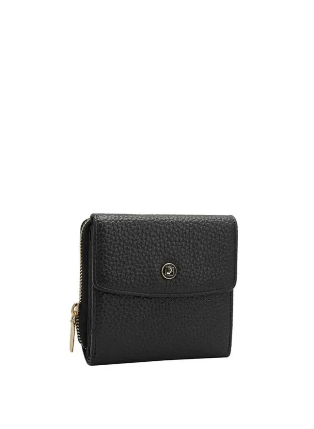 Black Leather Zip-Around Wallet for Women – image 2