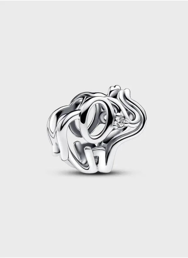 Sterling Silver Openwork Elephant Charm for Pandora Moments Bracelets