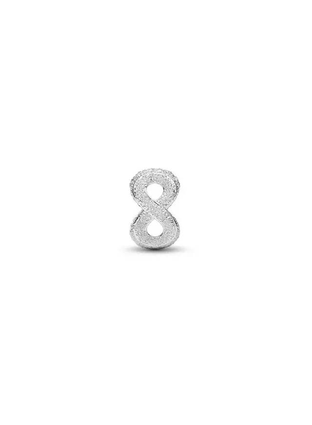 Sterling Silver Infinity Charm with Diamond-Point Texture – image 2