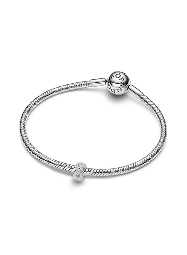 Sterling Silver Infinity Charm with Diamond-Point Texture – image 3