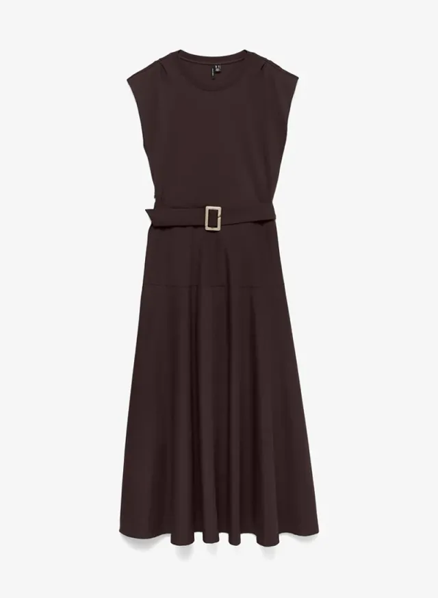Brenda Sleeveless Crew Neck 7/8 Midi Dress – image 5