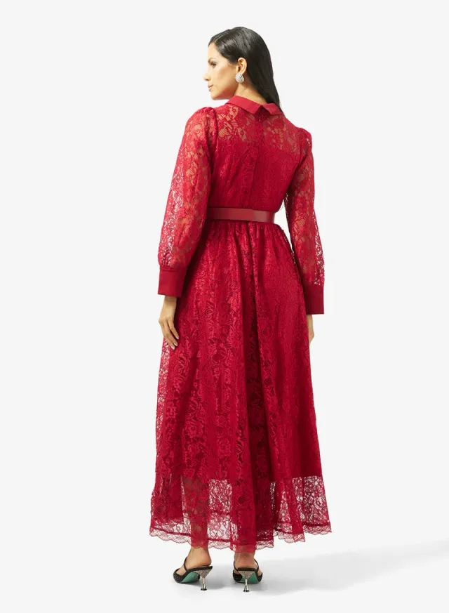 Lace A-line Dress – image 2