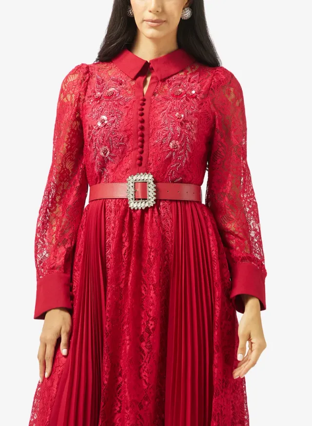 Lace A-line Dress – image 3
