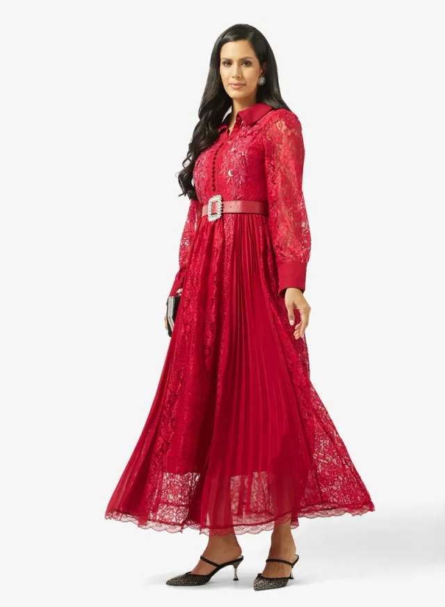 Lace A-line Dress – image 4