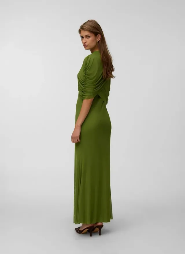Women's VMROSETTA Half Sleeve Mesh Maxi Jersey Dress – صورة 3