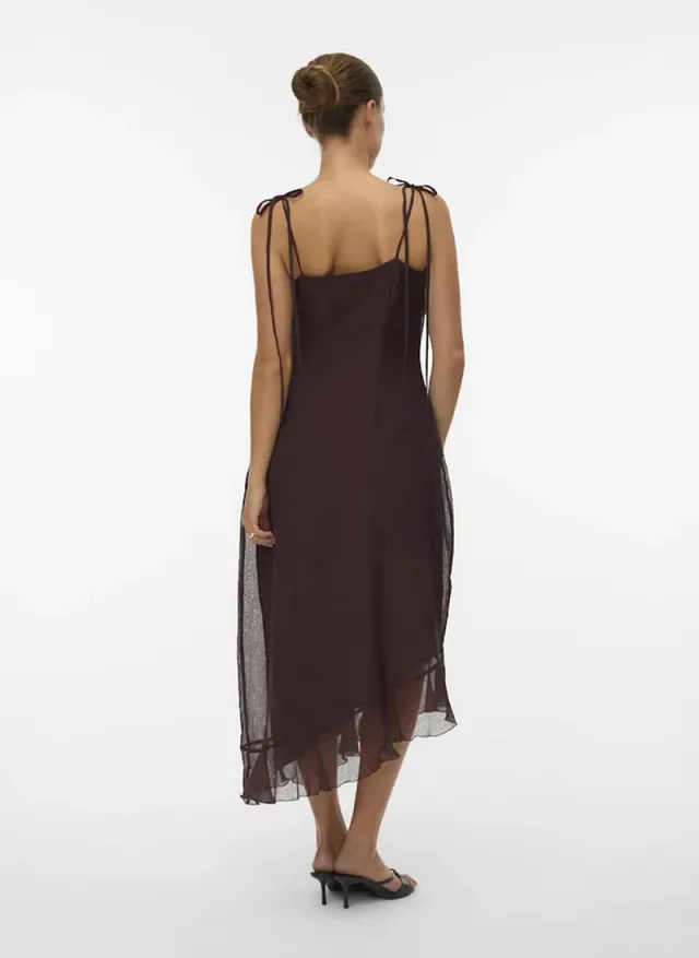Women's VMSABRINA Black Scarf Flounce Dress Woven – صورة 3