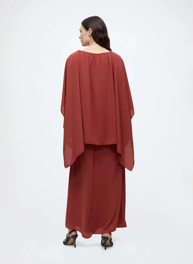 Women's VMFALULAH Boatneck Cape Dress Woven – صورة 3