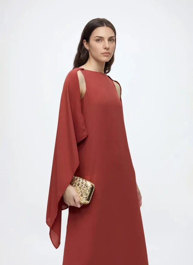 Women's VMFALULAH Boatneck Cape Dress Woven – صورة 4