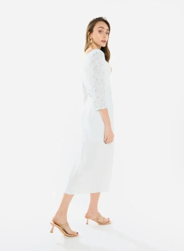 Women Embellished Sleeve Midi Dress – image 6