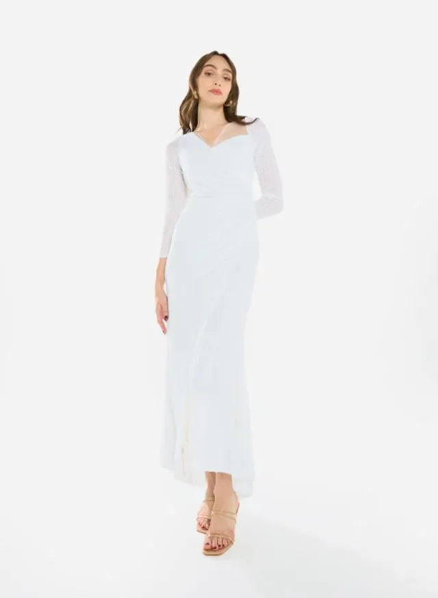 Women Sequin Wrap Slit Maxi Dress – image 2