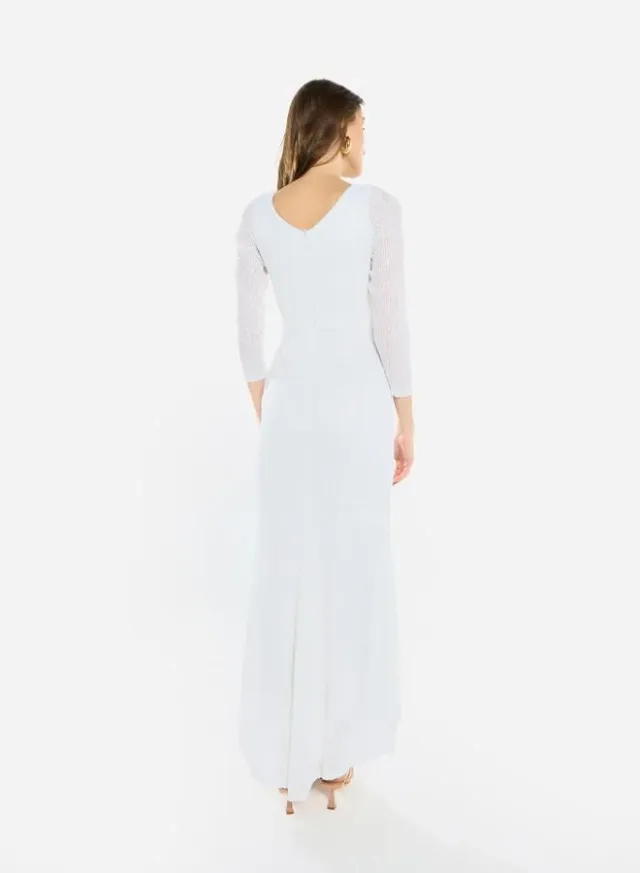 Women Sequin Wrap Slit Maxi Dress – image 5
