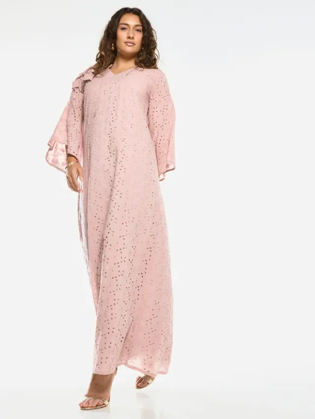 Bow Detail Lace Cut-Out Maxi Dress – image 3