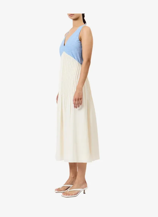 Women's Mid Wash/Porcelain Colby Chambray Lace Mix Dress – صورة 2