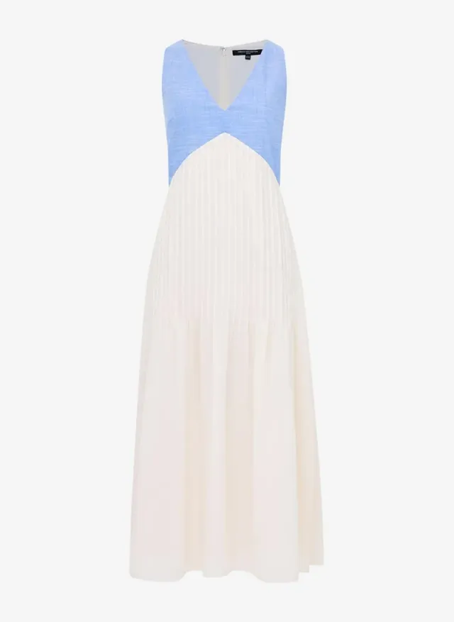 Women's Mid Wash/Porcelain Colby Chambray Lace Mix Dress – صورة 7