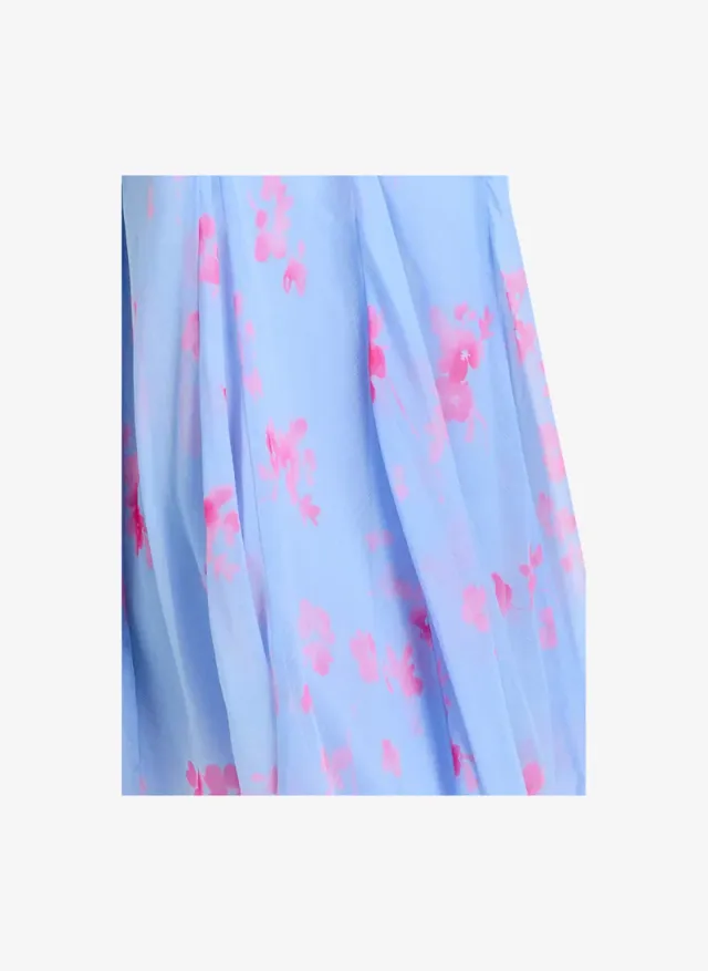 Women's Blue/Pink Multi Myla Hallie Crinkle Tea Dress – صورة 6