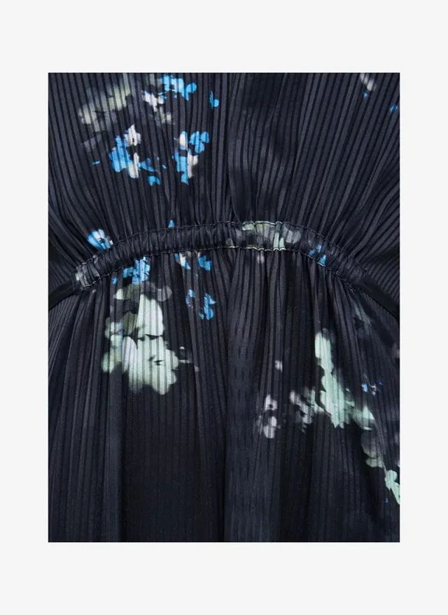 Women's Navy Multi Clara Emina Midi Smock Dress – صورة 8