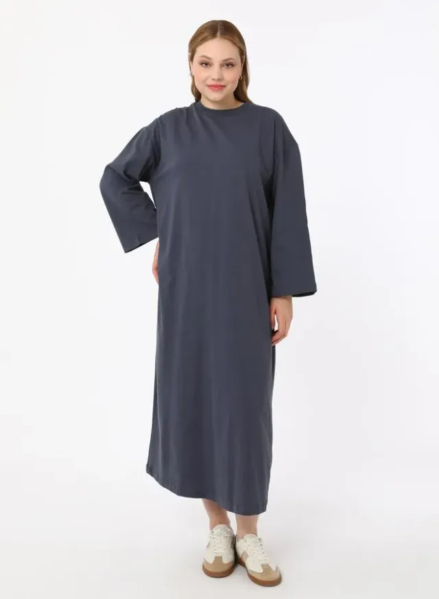Plus Grey T-Shirt Maxi Dress
