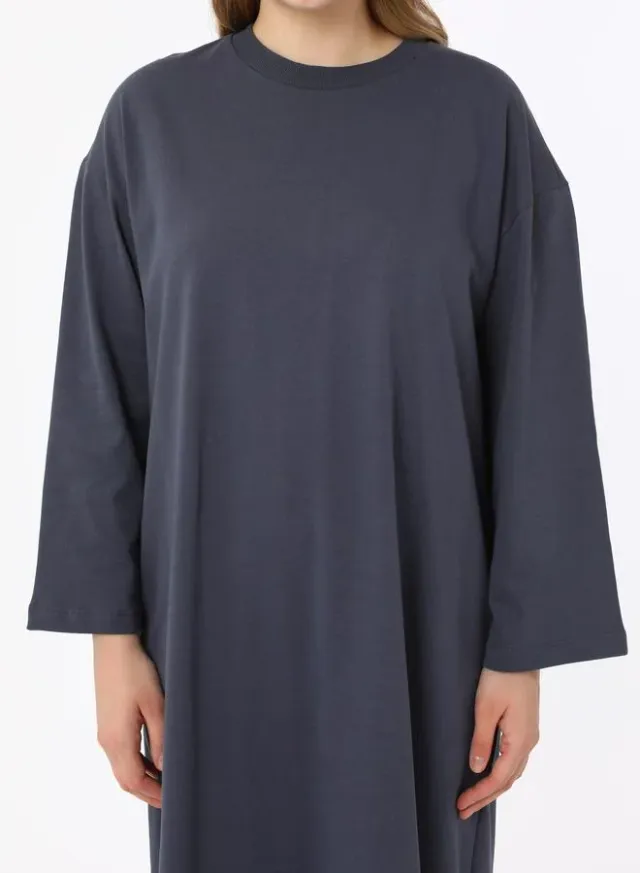 Plus Grey T-Shirt Maxi Dress – image 4