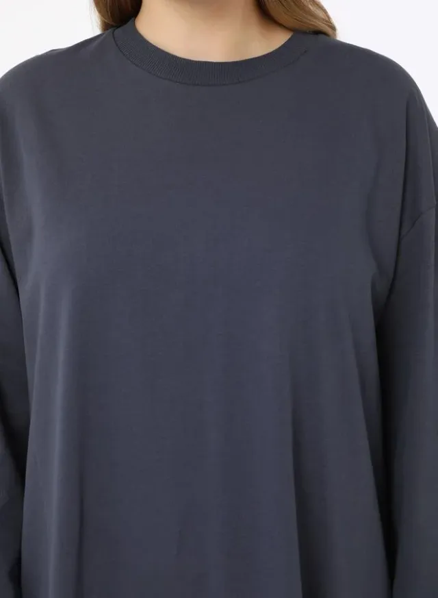 Plus Grey T-Shirt Maxi Dress – image 5