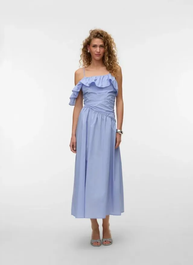Vmjustine  Ruching Ankle Maxi Dress