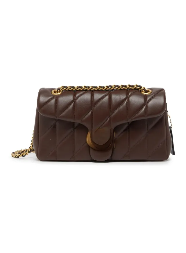 quilted leather shoulder bag