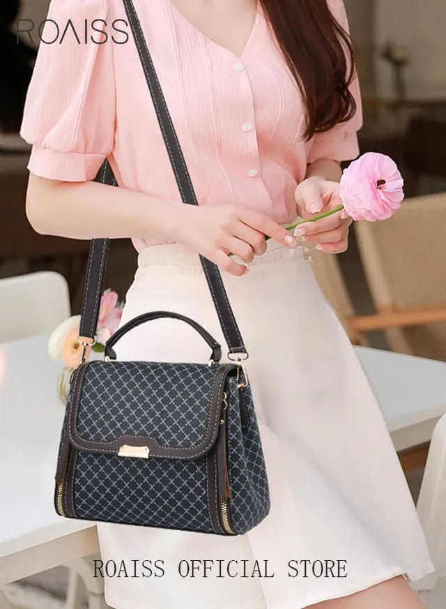 Women Stylish Crossbody Bag with Top Handle, Small Shoulder Bag with Adjustable Strap and Magnetic Buckle, Elegant Chic Handbag for Ladies, Ideal for Dating, Shopping and Everyday Use – image 2