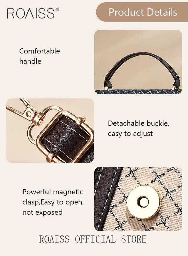 Women Stylish Crossbody Bag with Top Handle, Small Shoulder Bag with Adjustable Strap and Magnetic Buckle, Elegant Chic Handbag for Ladies, Ideal for Dating, Shopping and Everyday Use – image 6