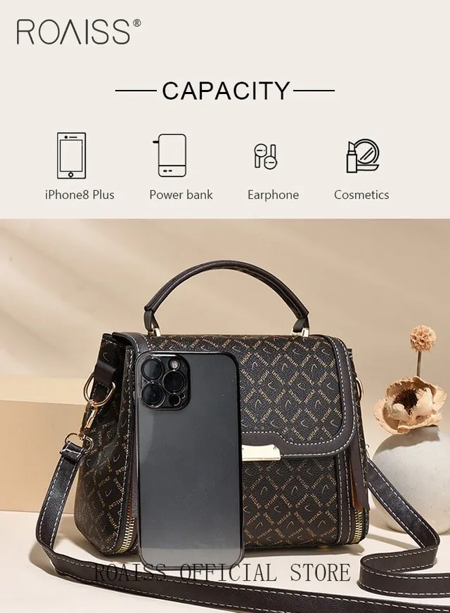 Women Stylish Crossbody Bag with Top Handle, Small Shoulder Bag with Adjustable Strap and Magnetic Buckle, Elegant Chic Handbag for Ladies, Ideal for Dating, Shopping and Everyday Use – image 3