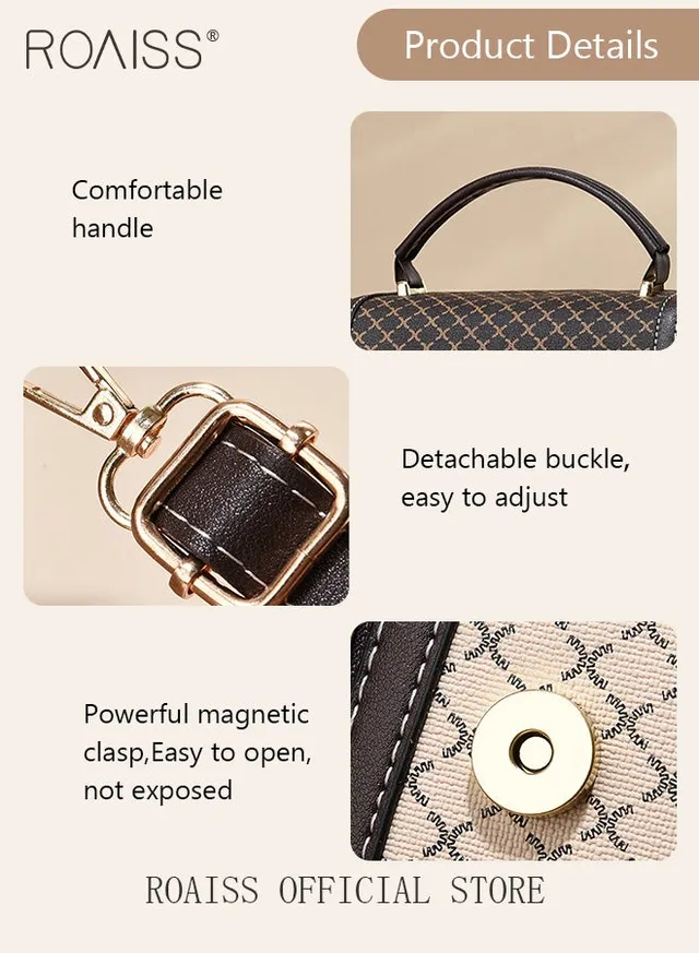 Women Stylish Crossbody Bag with Top Handle, Small Shoulder Bag with Adjustable Strap and Magnetic Buckle, Elegant Chic Handbag for Ladies, Ideal for Dating, Shopping and Everyday Use – image 5