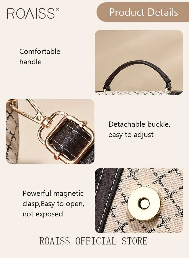 Women Stylish Crossbody Bag with Top Handle, Small Shoulder Bag with Adjustable Strap and Magnetic Buckle, Elegant Chic Handbag for Ladies, Ideal for Dating, Shopping and Everyday Use – image 7