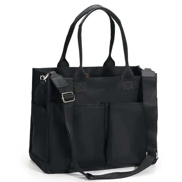 Nylon Tote Bags For Women, Large Pockets Handbags Compartments Crossbody Bags Work Laptop Purse For Travel, Beach – صورة 5