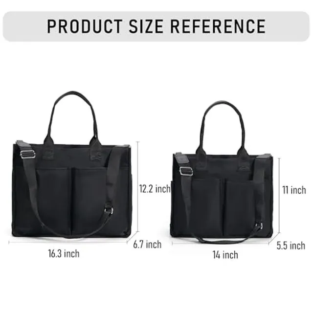 Nylon Tote Bags For Women, Large Pockets Handbags Compartments Crossbody Bags Work Laptop Purse For Travel, Beach – صورة 6