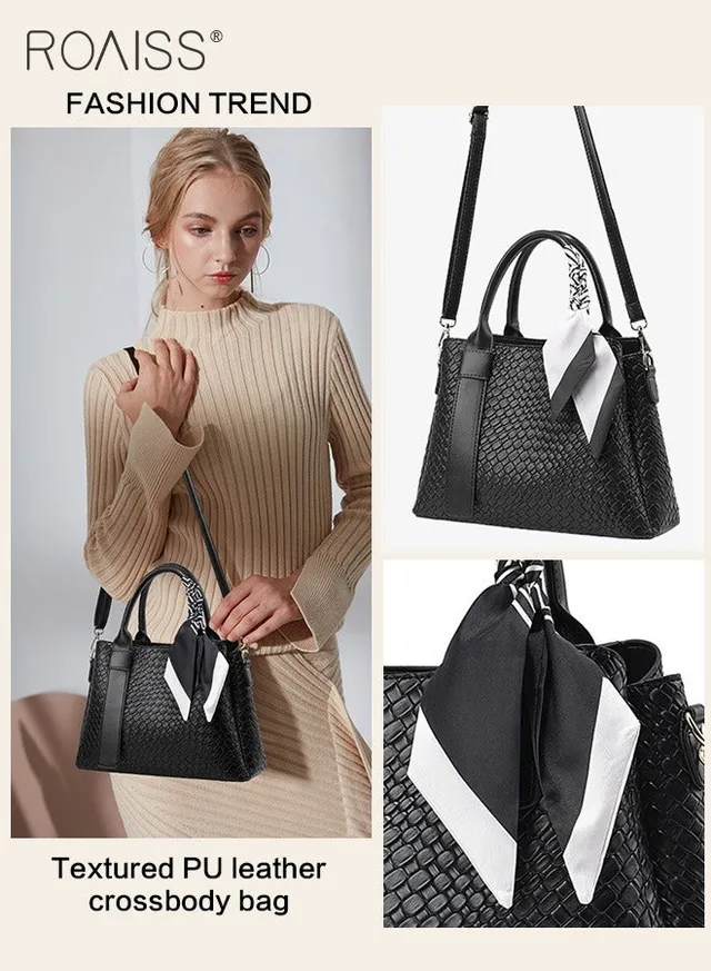 Leather Women Shoulder Bag Women's Handbag Elegant Patent Leather Bag Waterproof Handbag Shoulder Bag Women Large Capacity Bag – image 2