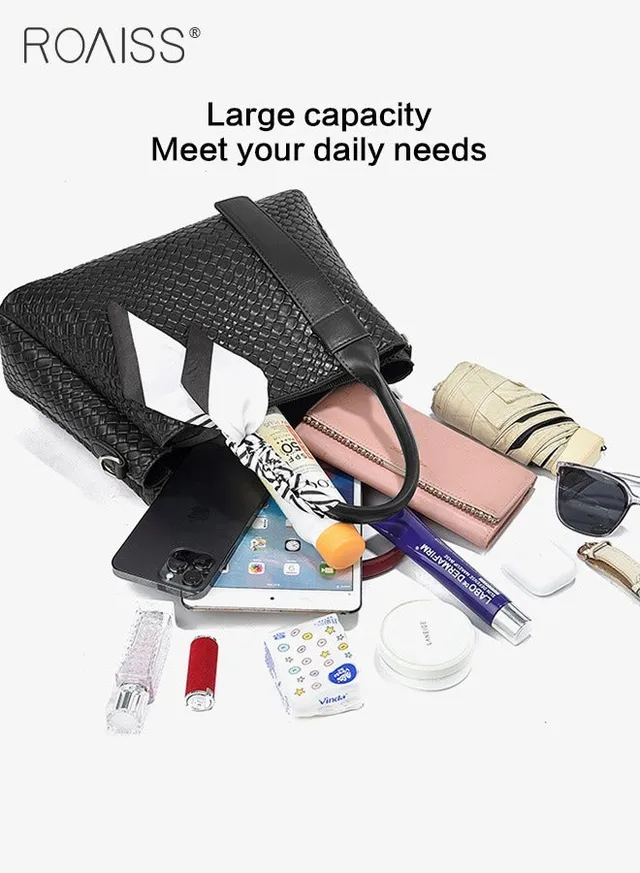 Leather Women Shoulder Bag Women's Handbag Elegant Patent Leather Bag Waterproof Handbag Shoulder Bag Women Large Capacity Bag – image 3