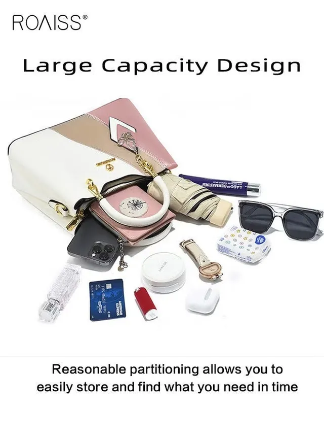 Leather Women Shoulder Bag Women's Handbag Elegant Patent Leather Bag Waterproof Handbag Shoulder Bag Women Large Capacity Bag – image 2