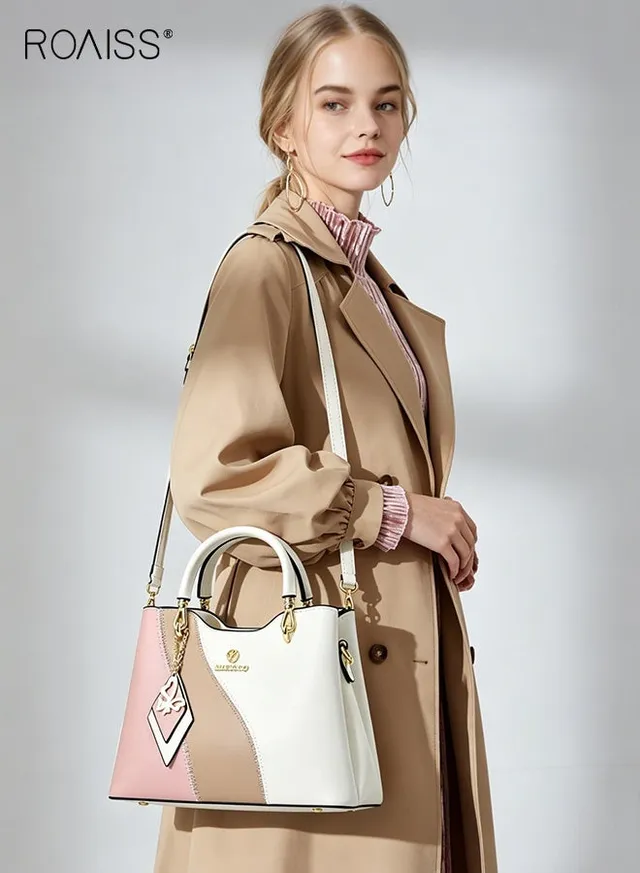 Leather Women Shoulder Bag Women's Handbag Elegant Patent Leather Bag Waterproof Handbag Shoulder Bag Women Large Capacity Bag – image 4