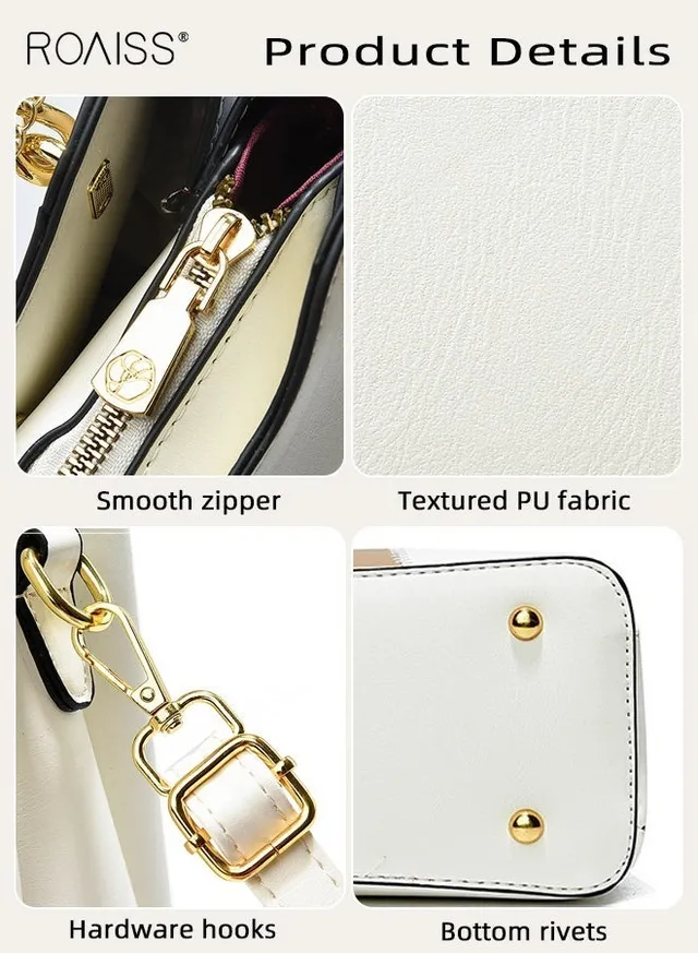 Leather Women Shoulder Bag Women's Handbag Elegant Patent Leather Bag Waterproof Handbag Shoulder Bag Women Large Capacity Bag – image 6