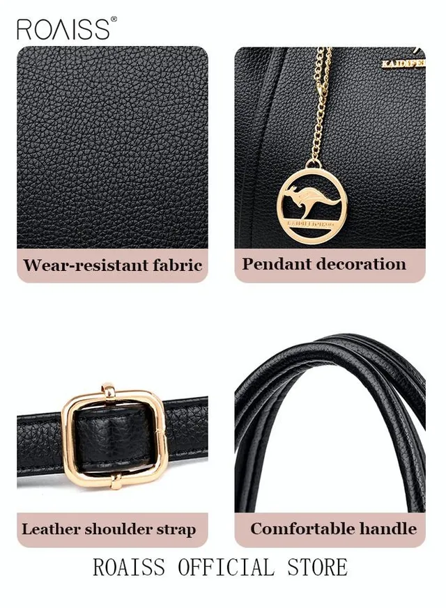 Leather Women Shoulder Bag Women's Handbag Elegant Patent Leather Bag Waterproof Handbag Shoulder Bag Women Large Capacity Bag – image 10