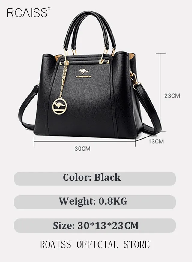 Leather Women Shoulder Bag Women's Handbag Elegant Patent Leather Bag Waterproof Handbag Shoulder Bag Women Large Capacity Bag – image 5