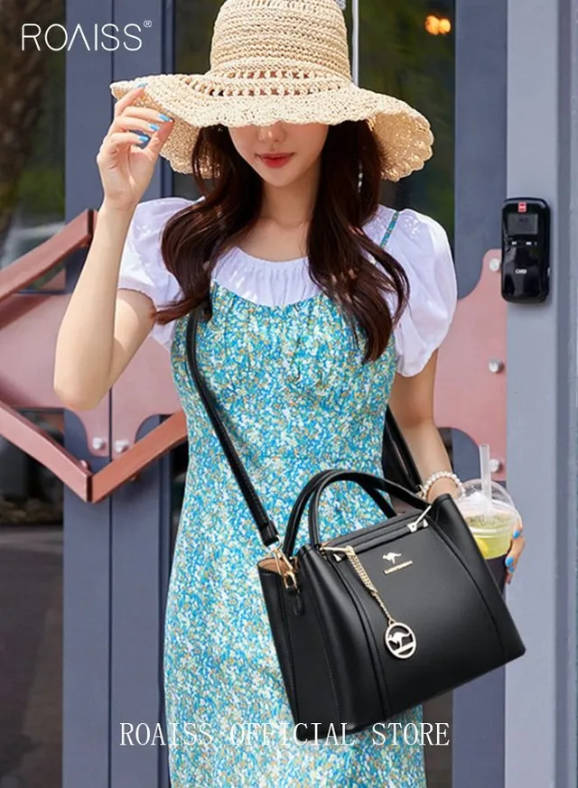 Leather Women Shoulder Bag Women's Handbag Elegant Patent Leather Bag Waterproof Handbag Shoulder Bag Women Large Capacity Bag – image 8
