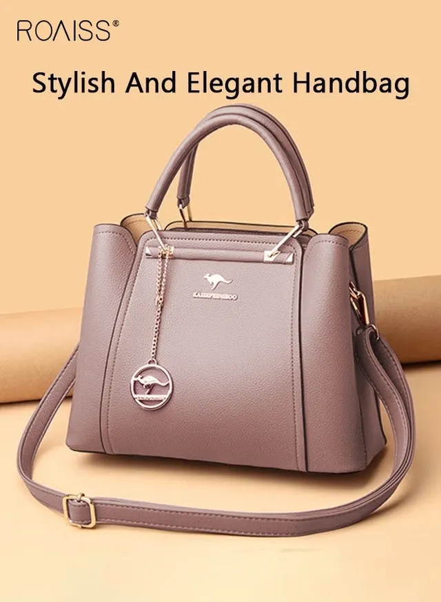 Leather Women Shoulder Bag Women's Handbag Elegant Patent Leather Bag Waterproof Handbag Shoulder Bag Women Large Capacity Bag