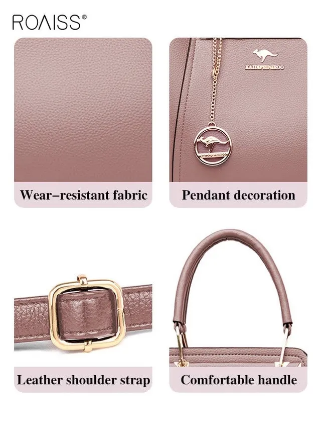 Leather Women Shoulder Bag Women's Handbag Elegant Patent Leather Bag Waterproof Handbag Shoulder Bag Women Large Capacity Bag – image 6
